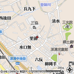 愛知県額田郡幸田町深溝里前6周辺の地図