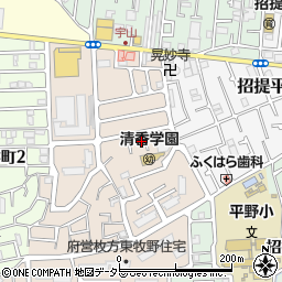 大阪府枚方市東牧野町25-24周辺の地図