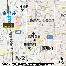 京都府城陽市富野西垣内7周辺の地図