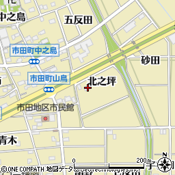 愛知県豊川市市田町北之坪26周辺の地図
