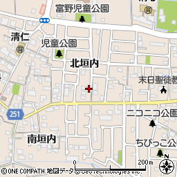 京都府城陽市富野北垣内61-7周辺の地図
