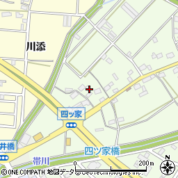 愛知県豊川市篠田町四ツ家周辺の地図