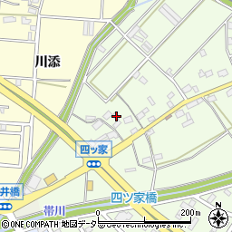 愛知県豊川市篠田町（四ツ家）周辺の地図