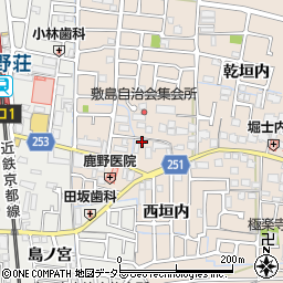 京都府城陽市富野西垣内28周辺の地図