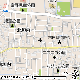 京都府城陽市富野北垣内51-5周辺の地図