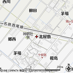 愛知県西尾市鵜ケ池町十郎西周辺の地図