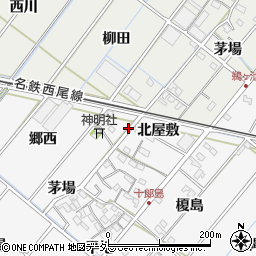 愛知県西尾市鵜ケ池町（十郎西）周辺の地図