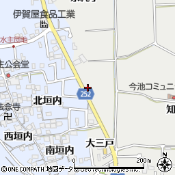 京都府城陽市枇杷庄大三戸27-1周辺の地図