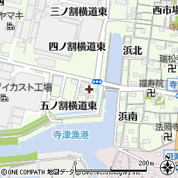 愛知県西尾市寺津町東一割周辺の地図