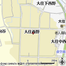 京都府京田辺市大住西野周辺の地図