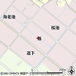 愛知県西尾市熱池町落周辺の地図