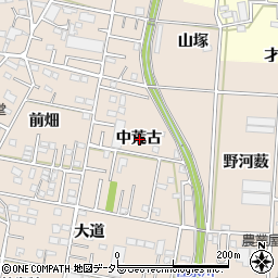 愛知県豊川市三蔵子町中荒古周辺の地図