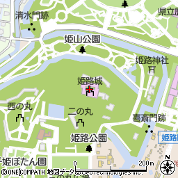 姫路城周辺の地図