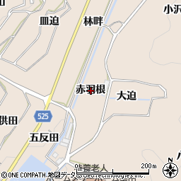愛知県額田郡幸田町深溝赤羽根周辺の地図
