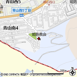 姫路教会周辺の地図
