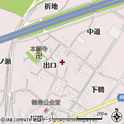 愛知県豊橋市賀茂町出口周辺の地図