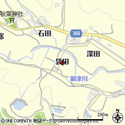 愛知県豊川市御津町金野袋田周辺の地図