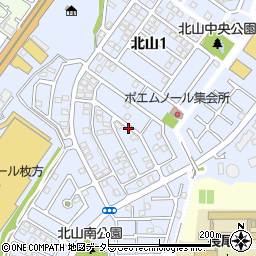 〒573-0171 大阪府枚方市北山の地図