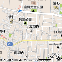 京都府城陽市富野北垣内62周辺の地図
