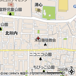 京都府城陽市富野北垣内37周辺の地図