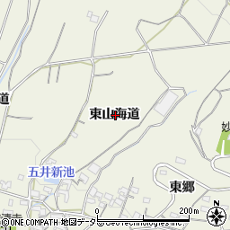 愛知県蒲郡市五井町東山海道周辺の地図
