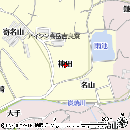 愛知県西尾市吉良町瀬戸神田周辺の地図