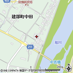 岡山県岡山市北区建部町中田653周辺の地図