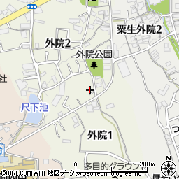 大阪府箕面市外院2丁目2-52周辺の地図