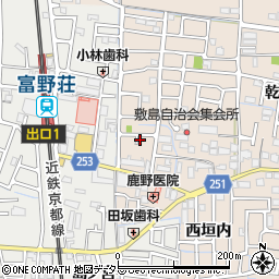 京都府城陽市富野西垣内1周辺の地図