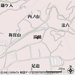 愛知県西尾市吉良町駮馬炭焼周辺の地図