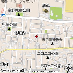 京都府城陽市富野北垣内46周辺の地図