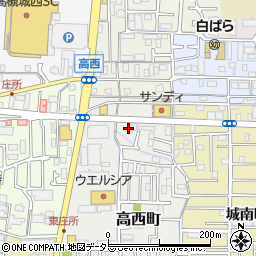大阪府高槻市高西町2周辺の地図