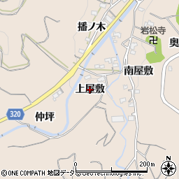 愛知県幸田町（額田郡）桐山（上屋敷）周辺の地図