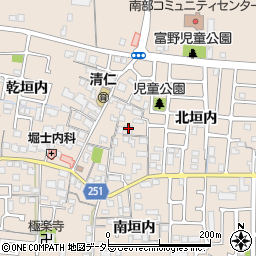 京都府城陽市富野北垣内105周辺の地図