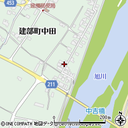 岡山県岡山市北区建部町中田651周辺の地図