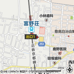 京都銀行富野荘支店周辺の地図