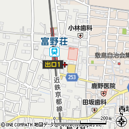 京都銀行富野荘支店周辺の地図