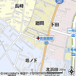 愛知県知多郡武豊町廻間周辺の地図