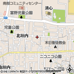 京都府城陽市富野北垣内47周辺の地図