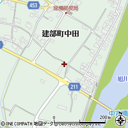 岡山県岡山市北区建部町中田806-1周辺の地図