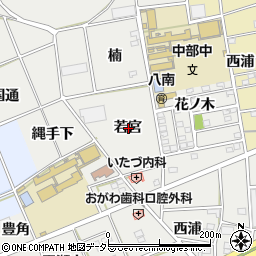 愛知県豊川市野口町若宮周辺の地図