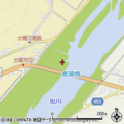 鹿瀬橋周辺の地図