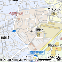兵庫県川西市丸の内町3周辺の地図