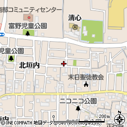 京都府城陽市富野北垣内25-8周辺の地図