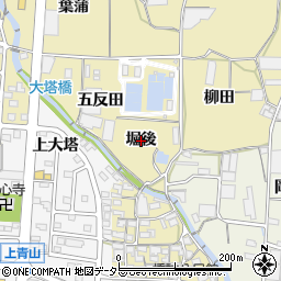 愛知県蒲郡市清田町（堀後）周辺の地図
