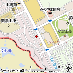 ソフトバンク　松井山手周辺の地図