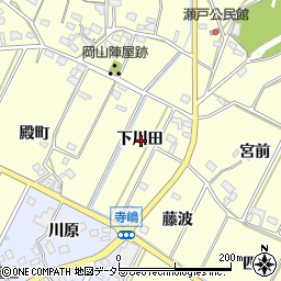 愛知県西尾市吉良町瀬戸下川田周辺の地図