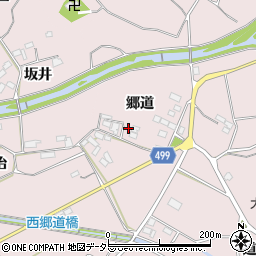 愛知県豊橋市石巻西川町郷道周辺の地図