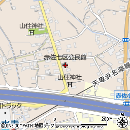 赤佐七区公民館周辺の地図
