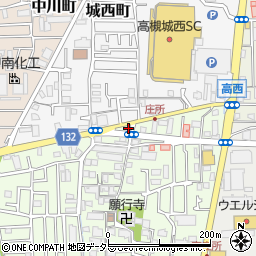 大阪府高槻市庄所町3-21周辺の地図